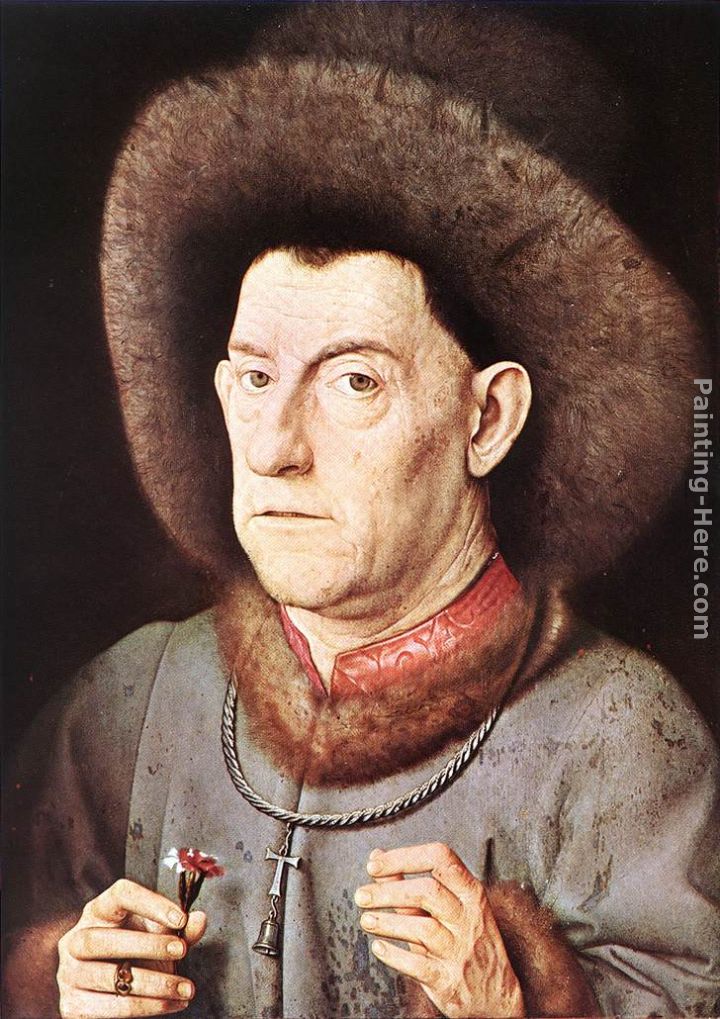 Portrait of a Man with Carnation painting - Jan van Eyck Portrait of a Man with Carnation art painting